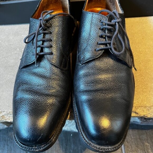 Joseph Abboud Benchmade in Italy Pebbled Black Leather Brogues main image 9